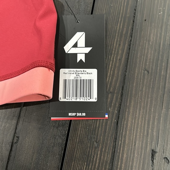 NWT Fourlaps Infinity sports bra. Size xxl. Pit without stretch 20.5”. - Picture 2 of 4